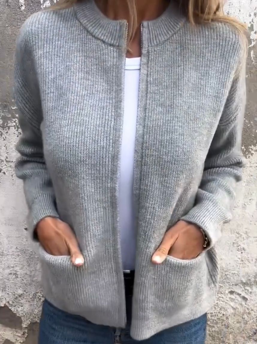 DELAUNAY | Cardigan sans Col à Poches Marie