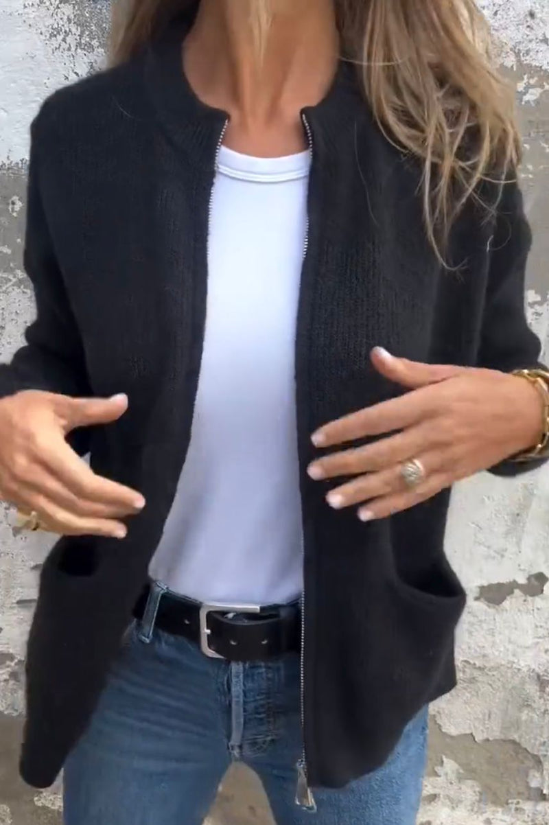 DELAUNAY | Cardigan sans Col à Poches Marie
