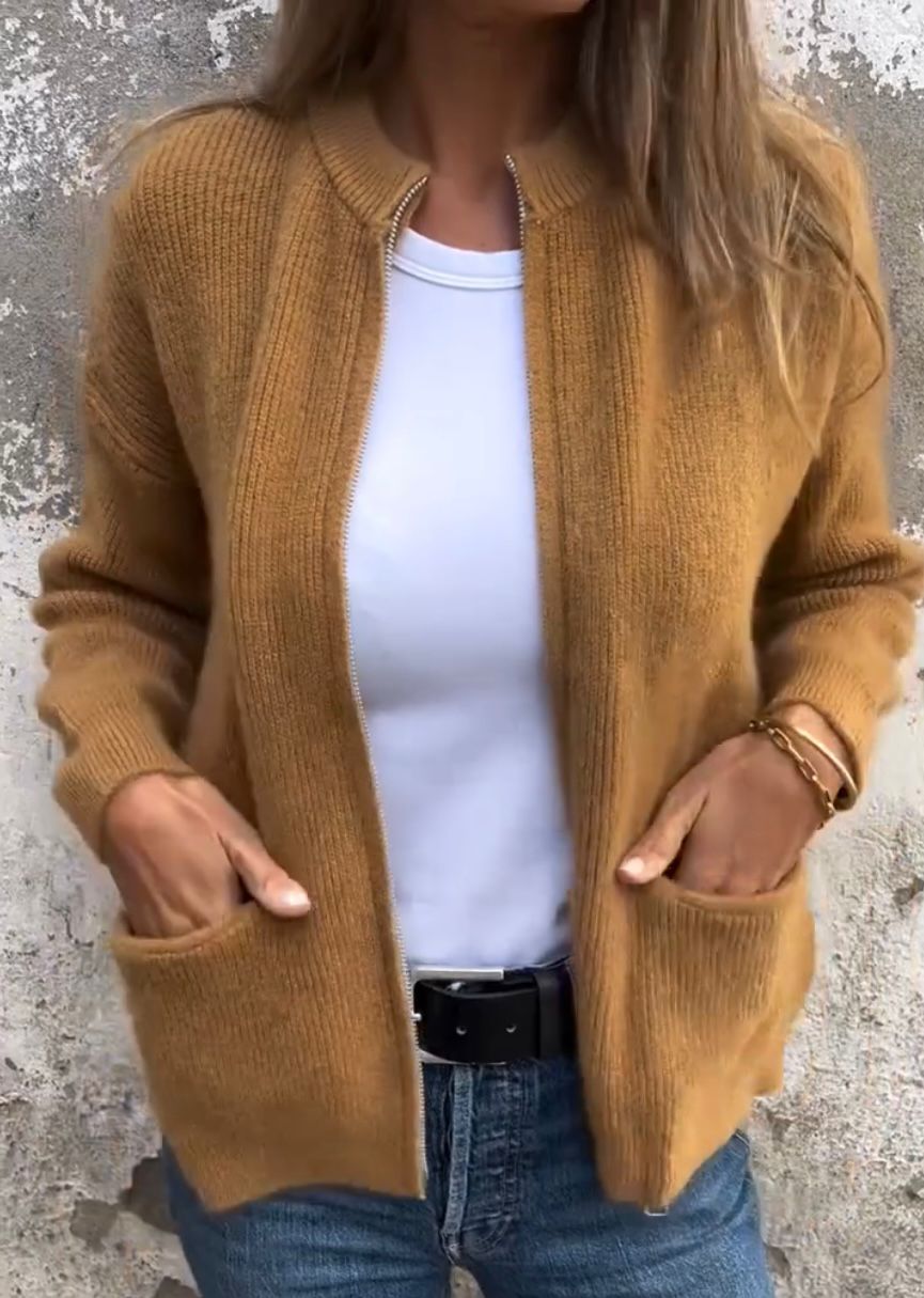 DELAUNAY | Cardigan sans Col à Poches Marie