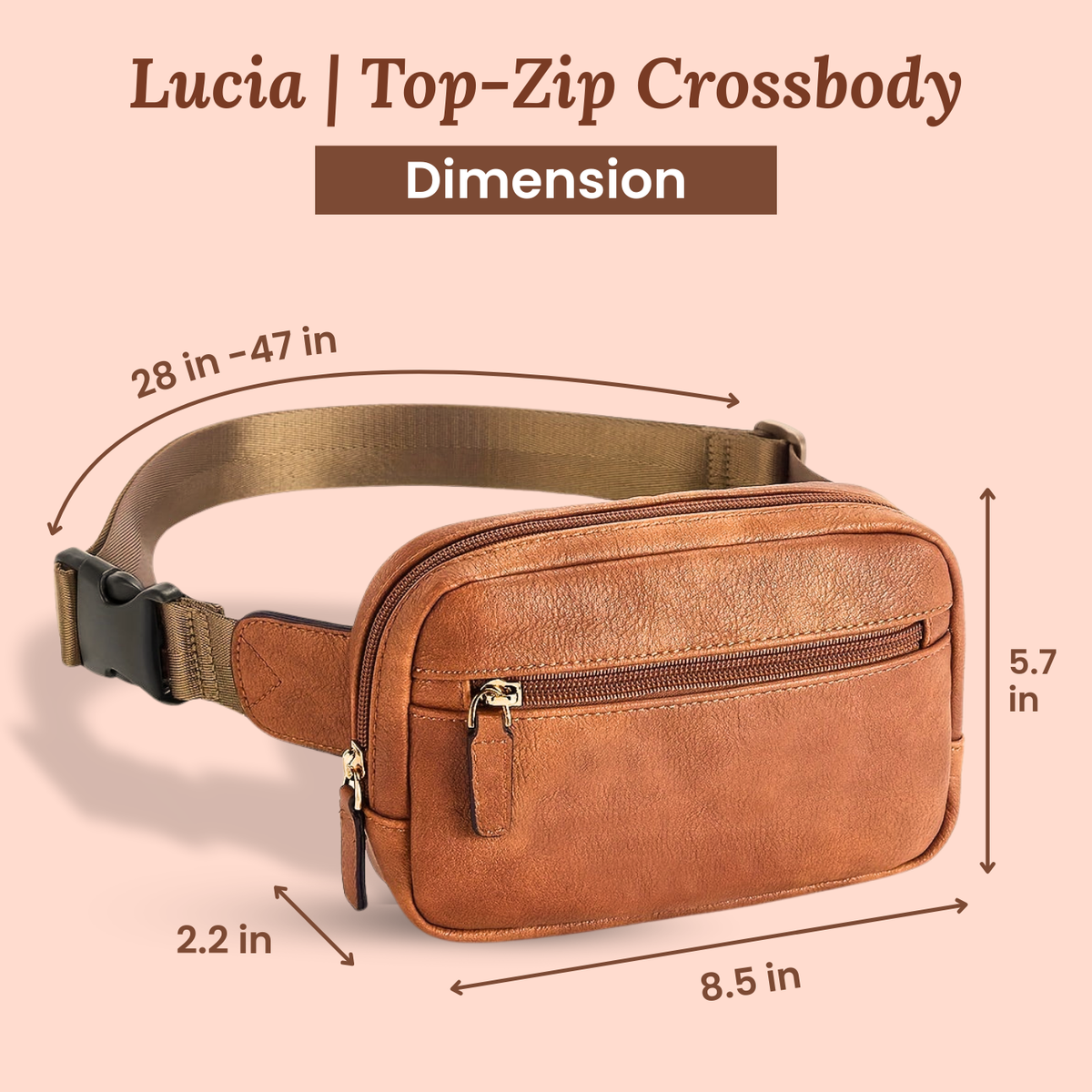 Valentina | Sac Ceinture à Zip