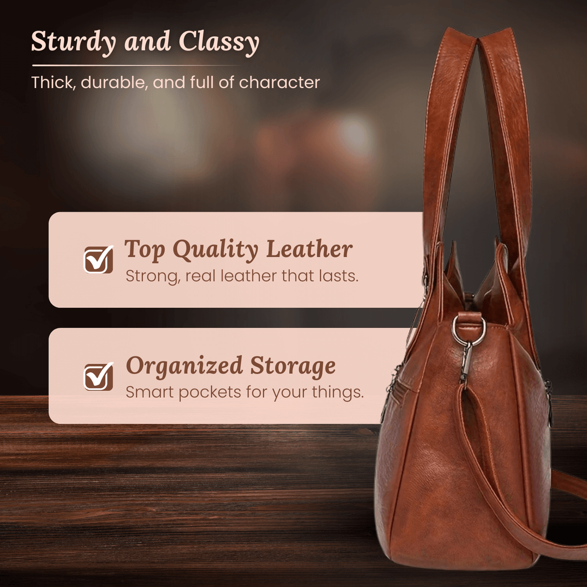 Flavia | Sac Porté Épaule à Double Zip