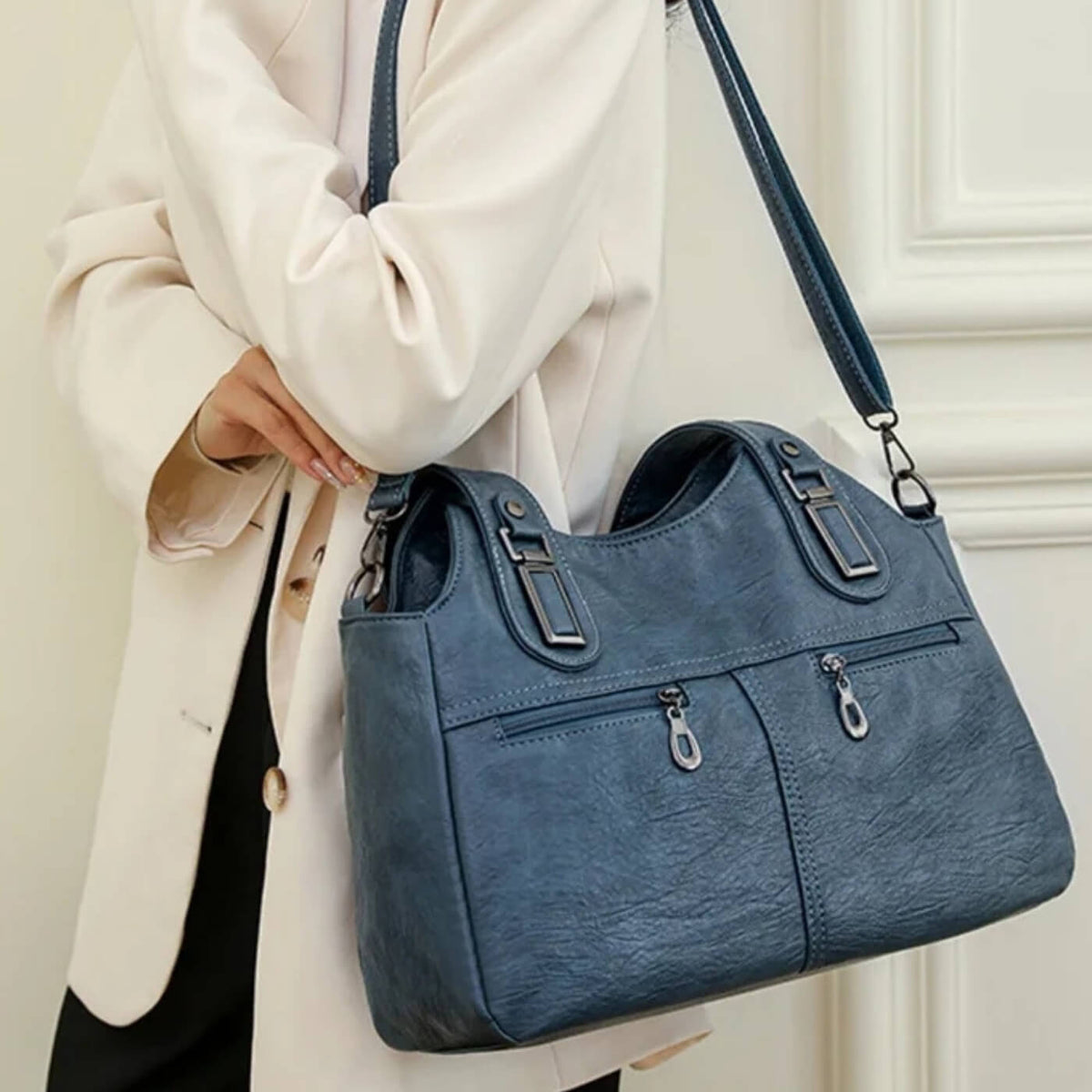 Flavia | Sac Porté Épaule à Double Zip