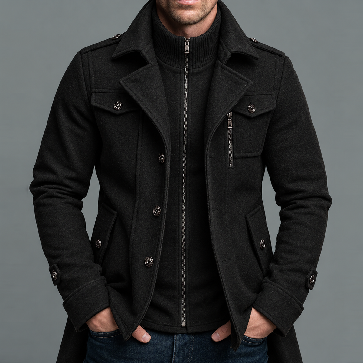 George™ | Manteau Classique Chaud à Superposition