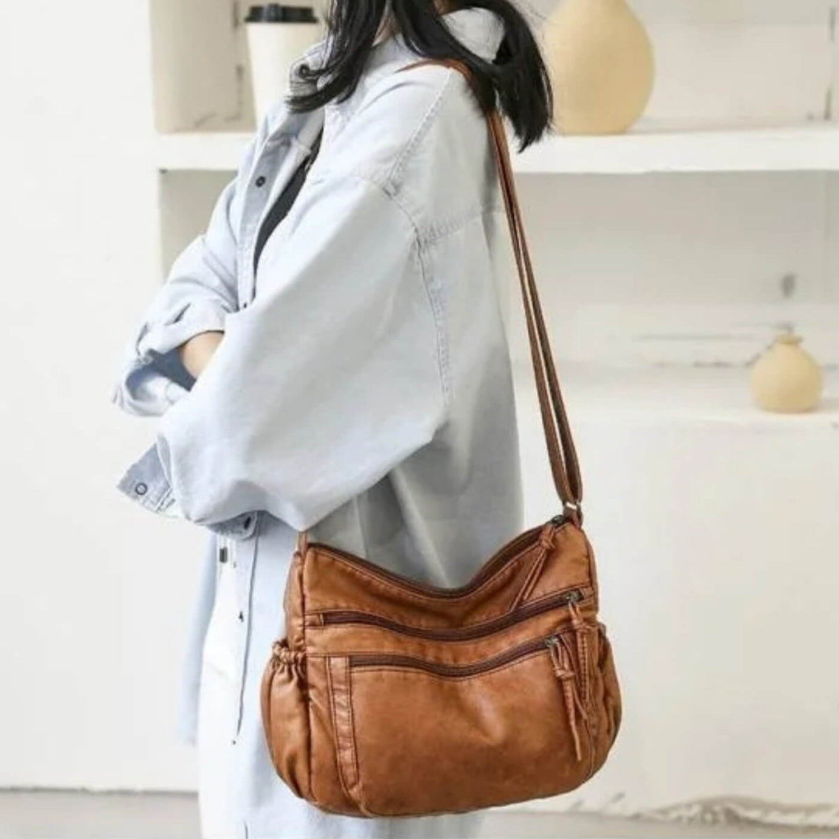 Federica | Sac Porté Épaule Multi-Poches