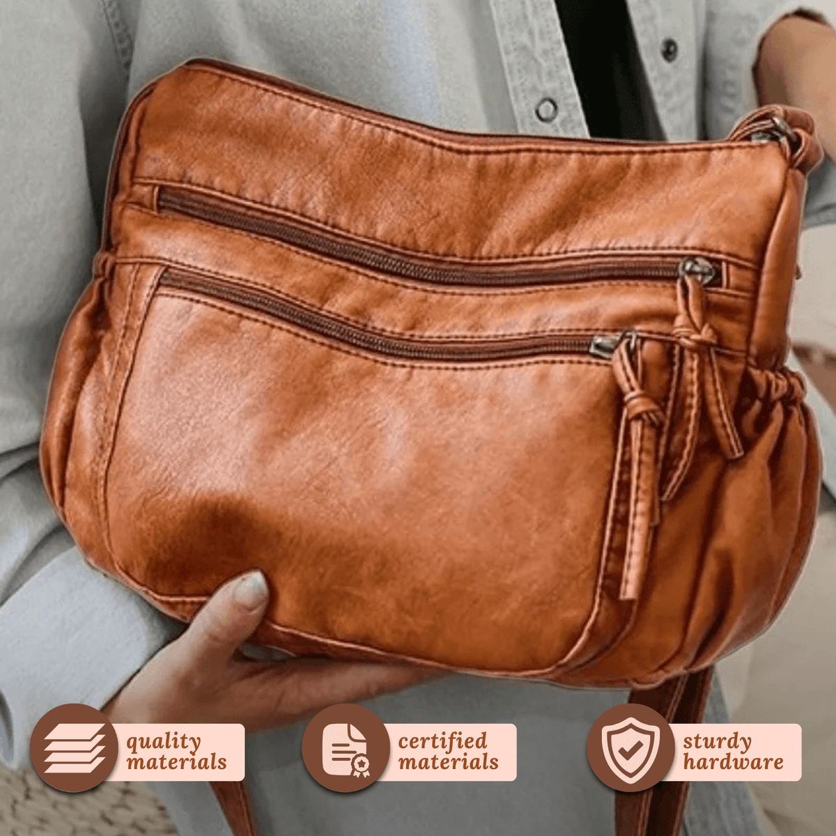 Federica | Sac Porté Épaule Multi-Poches