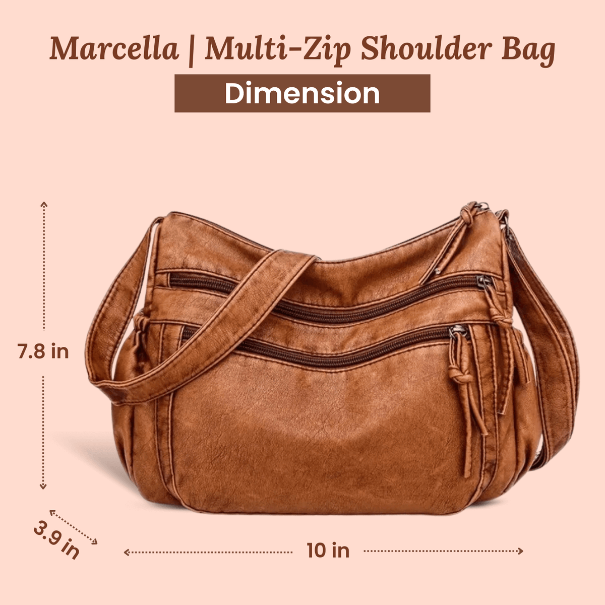 Federica | Sac Porté Épaule Multi-Poches