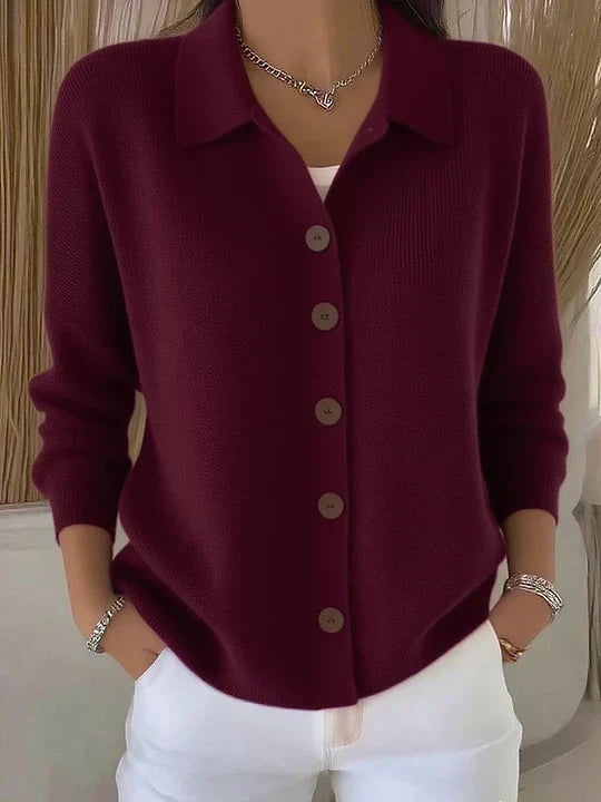 DELAUNAY | Cardigan Col Polo Boutonné Isabelle