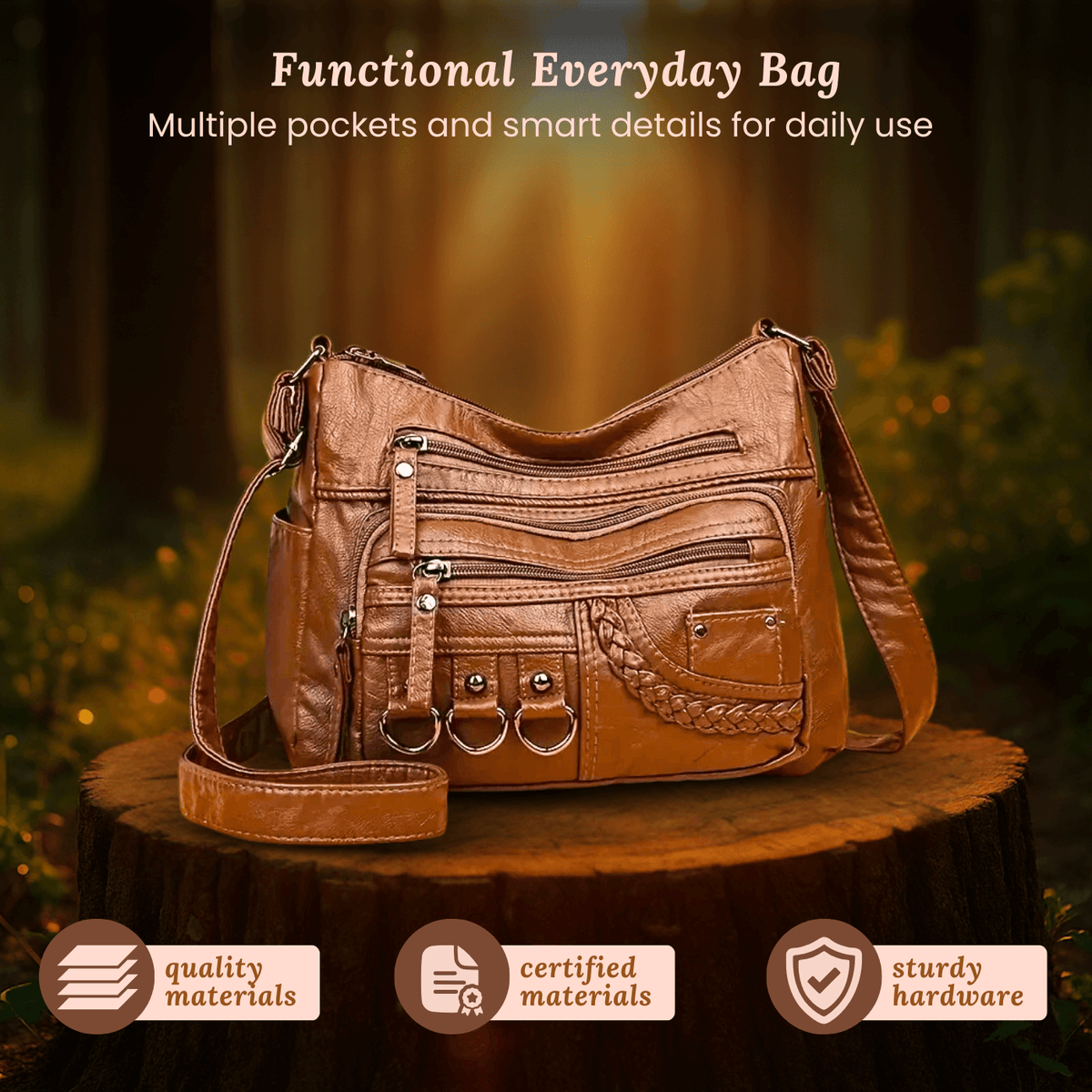 Serafina | Sac Bandoulière Charme Utilitaire