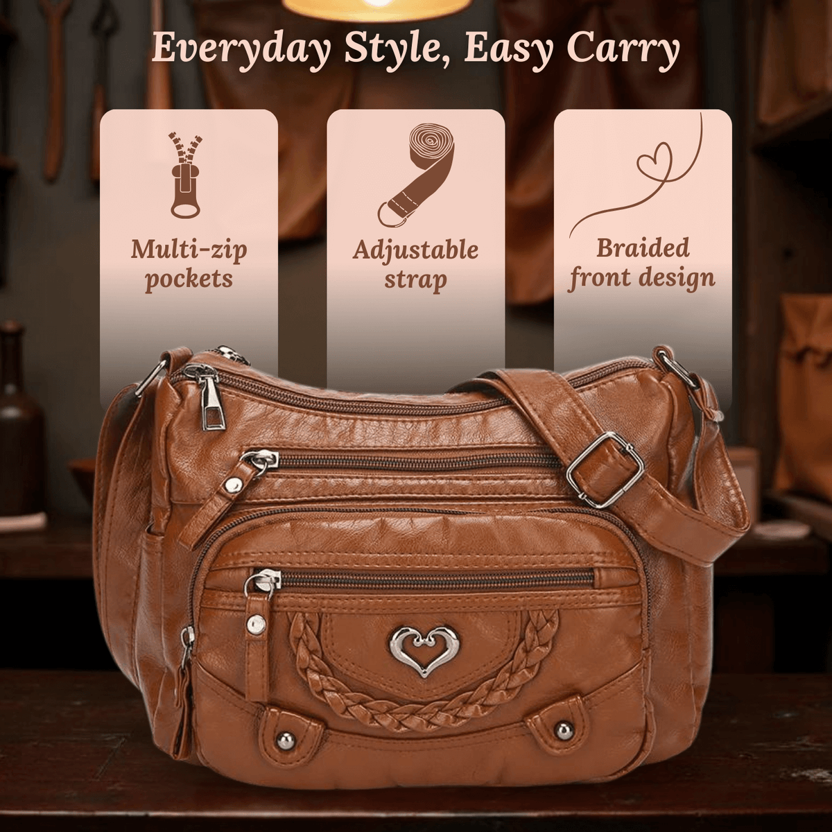 Greta | Sac Bandoulière Charme Tressé