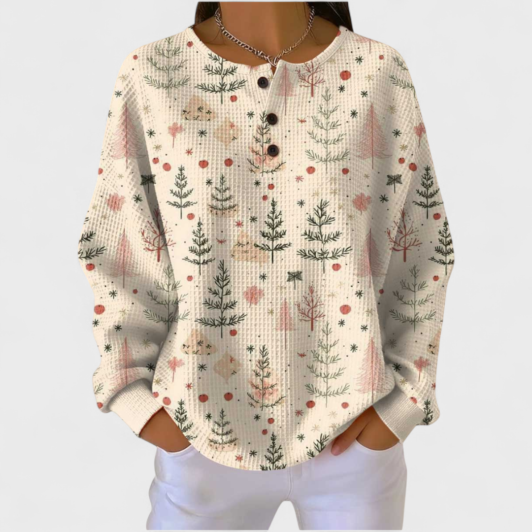 DELAUNAY | Pull Gaufré Petits Sapins Juliette
