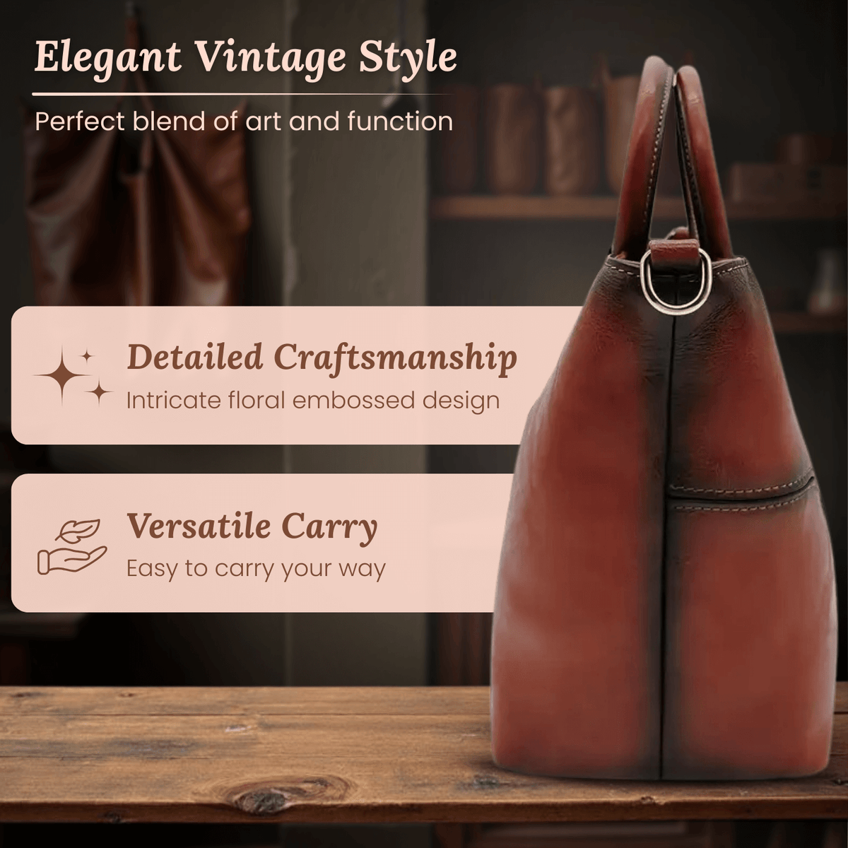 Luciana | Sac à Main à Détail Sculpté