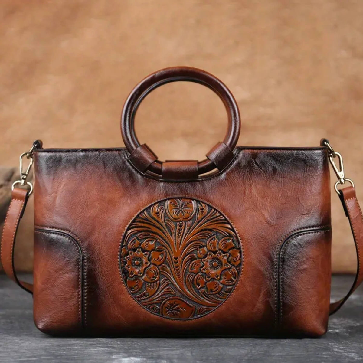 Luciana | Sac à Main à Détail Sculpté