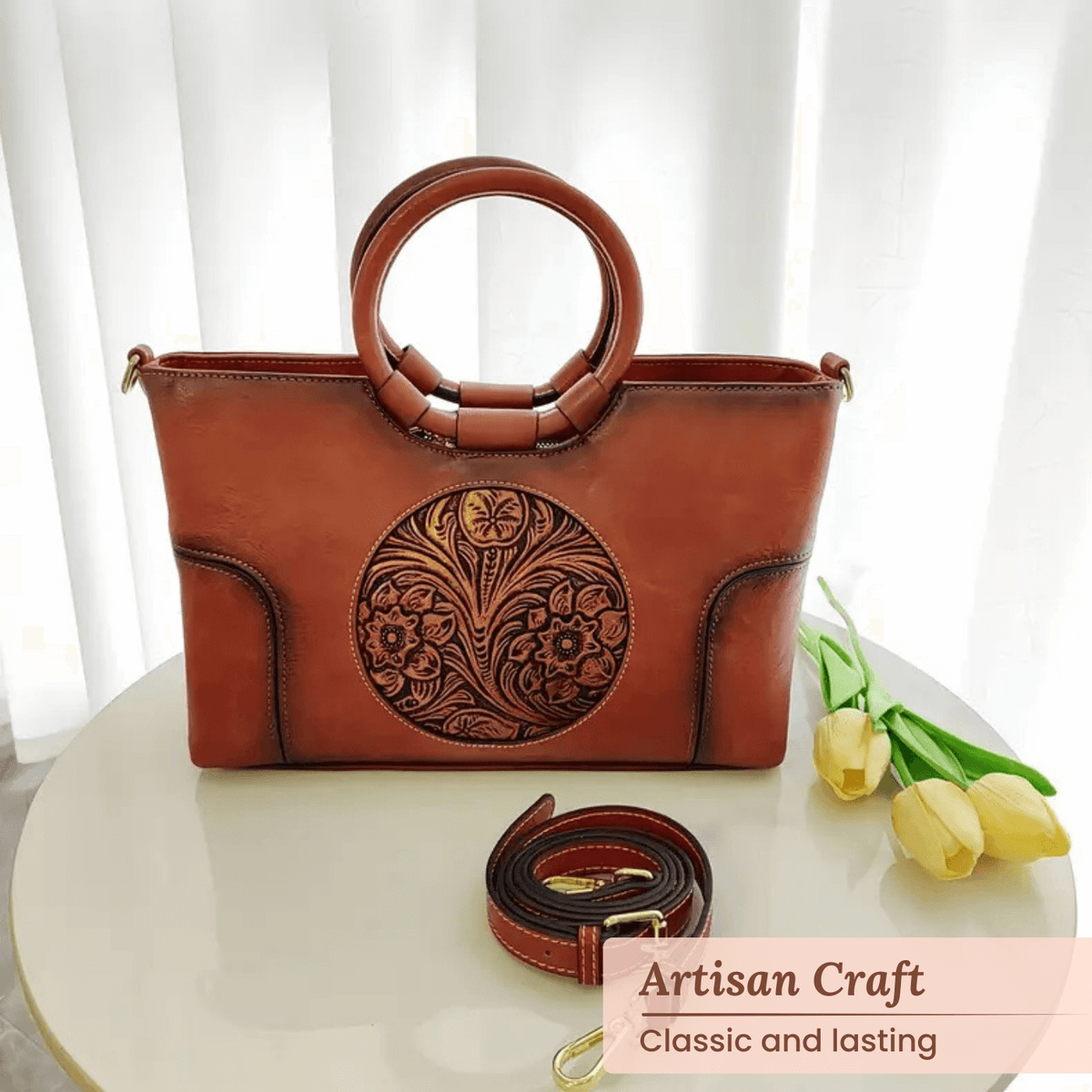 Luciana | Sac à Main à Détail Sculpté