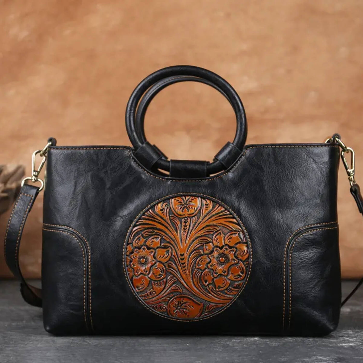 Luciana | Sac à Main à Détail Sculpté