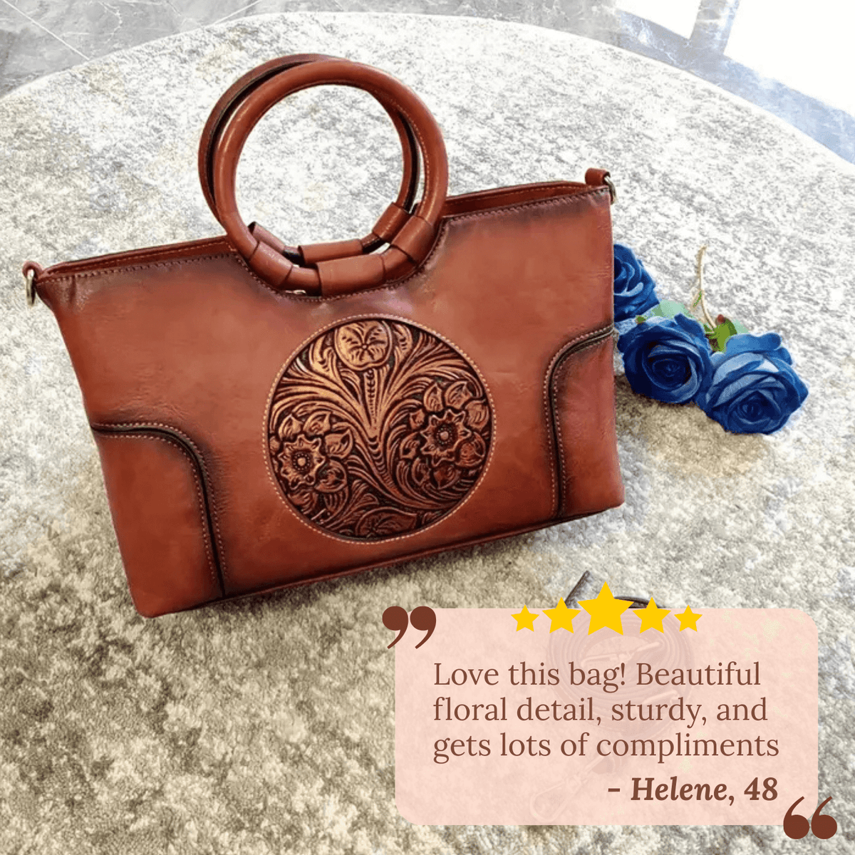 Luciana | Sac à Main à Détail Sculpté