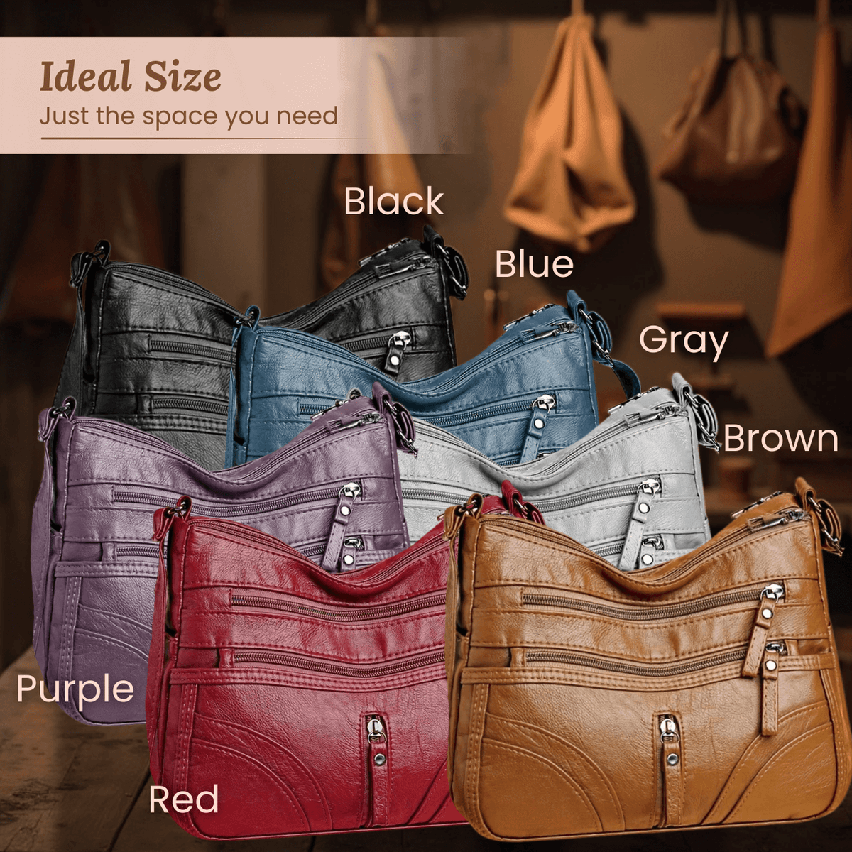 Emanuela | Sac Porté Épaule Multi-Poches