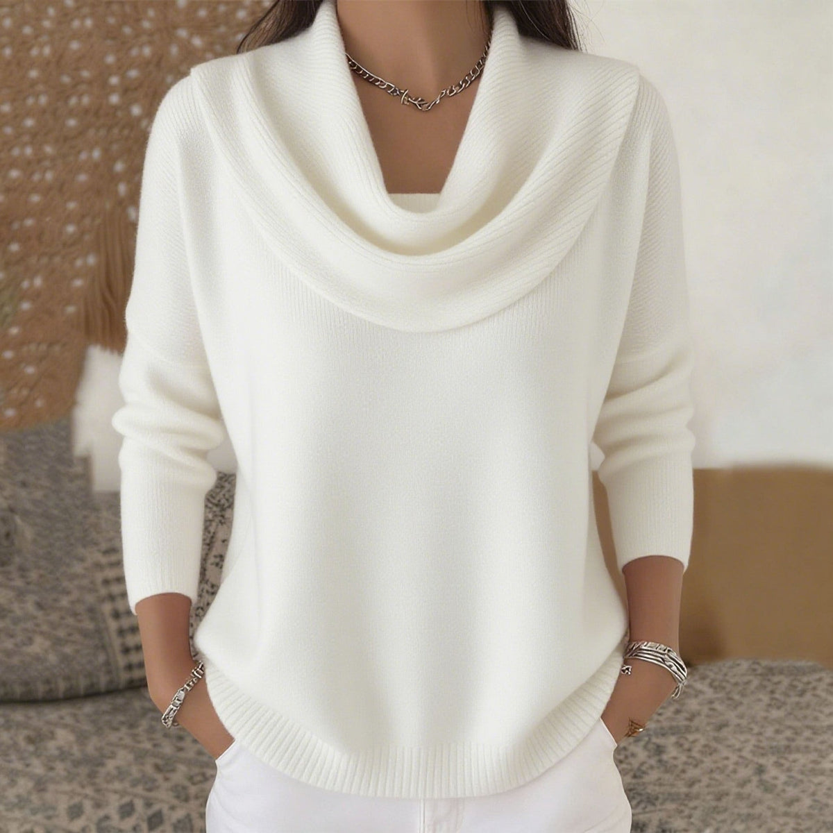 DELAUNAY | Pull Col Bénitier Drapé Christine