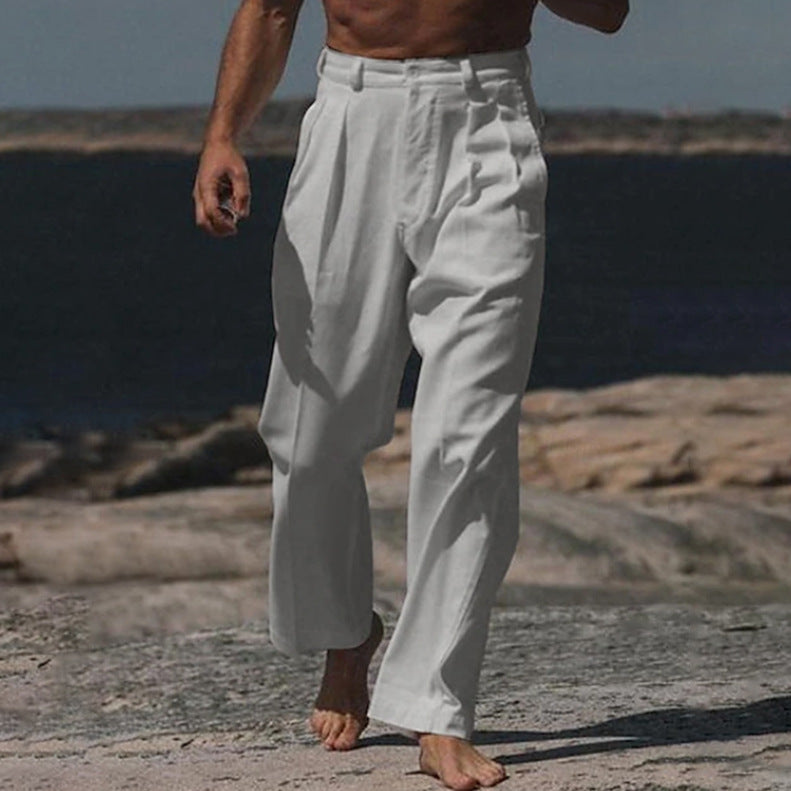 DELAUNAY | Theo Pantalons en Lin à Jambes Larges