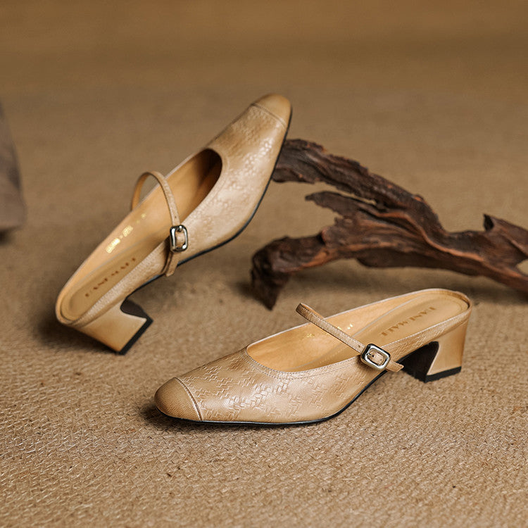 Rielle | Talons en Cuir