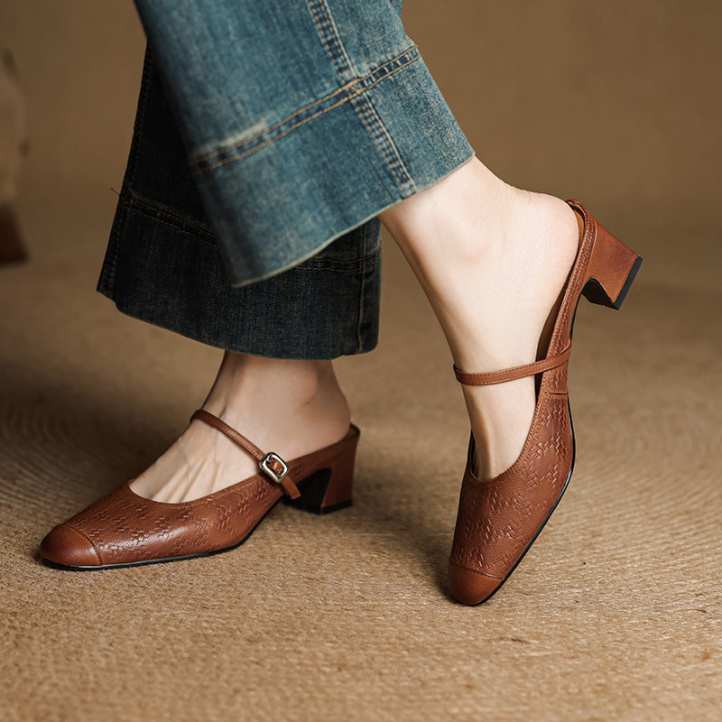 Rielle | Talons en Cuir