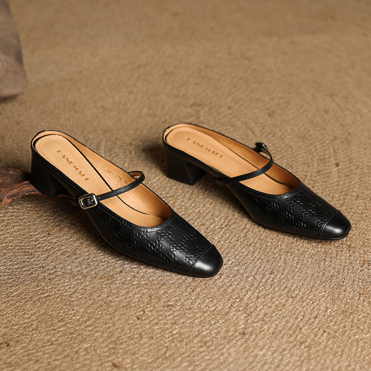 Rielle | Talons en Cuir