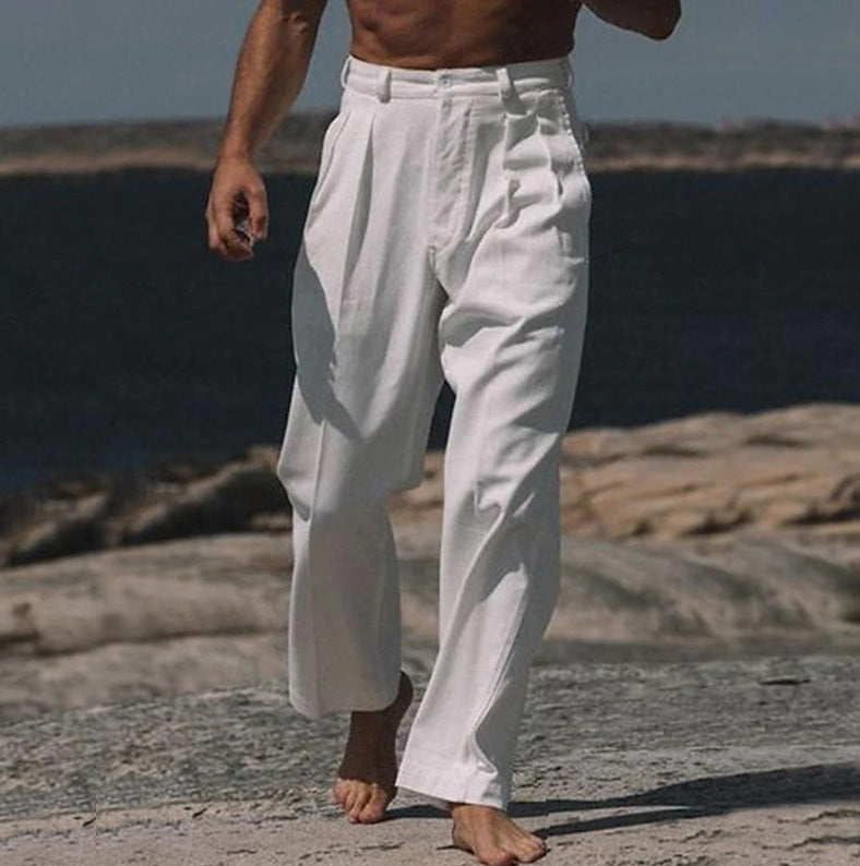 DELAUNAY | Theo Pantalons en Lin à Jambes Larges