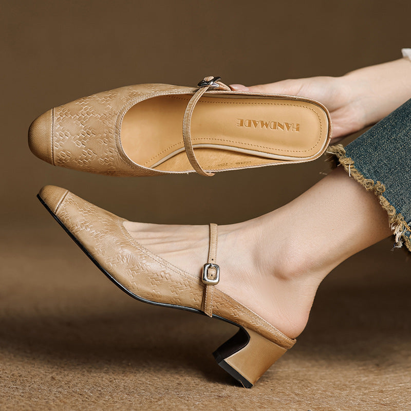 Rielle | Talons en Cuir