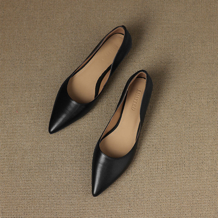 DELAUNAY | Ballerines Pointues en Cuir Marie