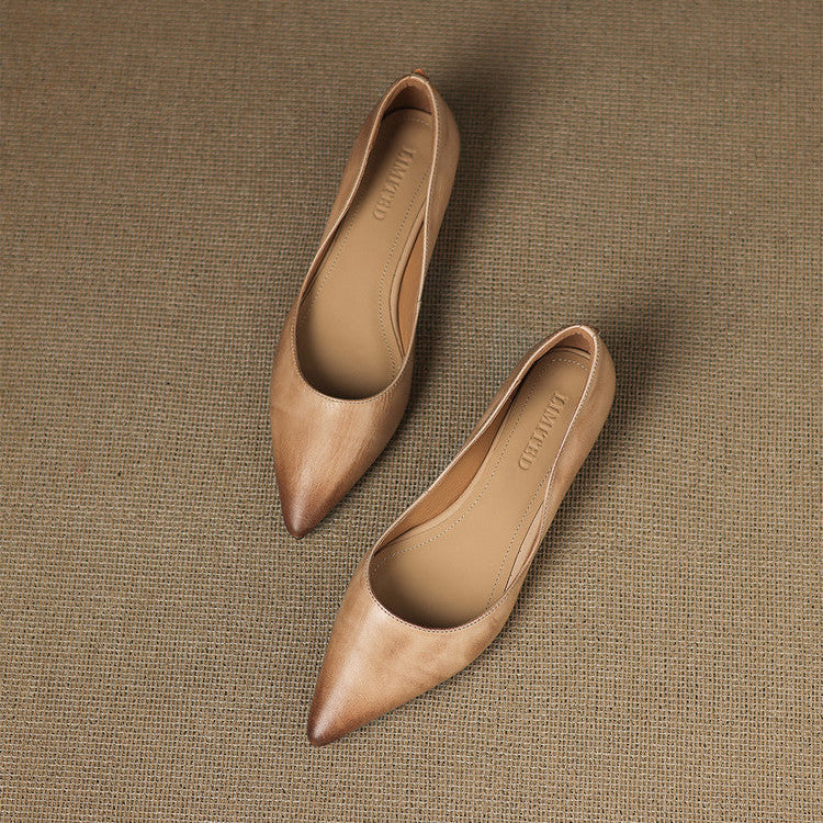DELAUNAY | Ballerines Pointues en Cuir Marie