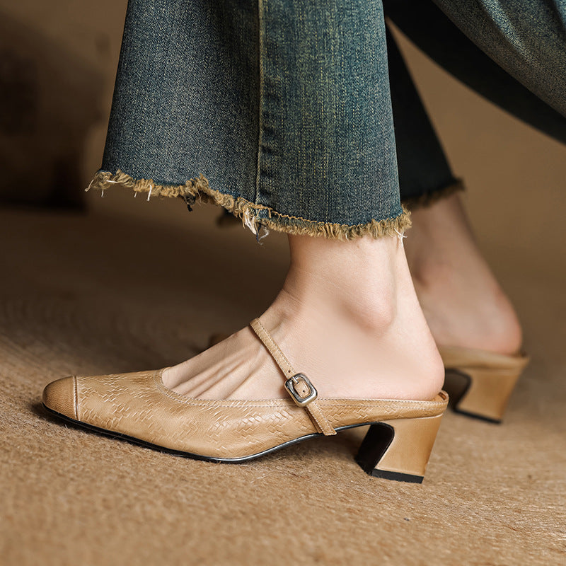 Rielle | Talons en Cuir