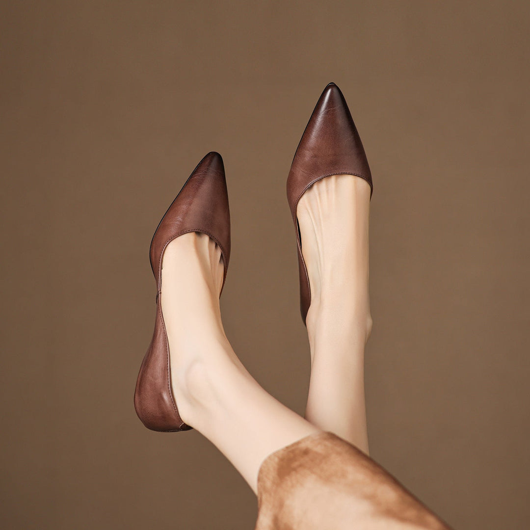 Delaunay | Ballerines Pointues en Cuir Marie