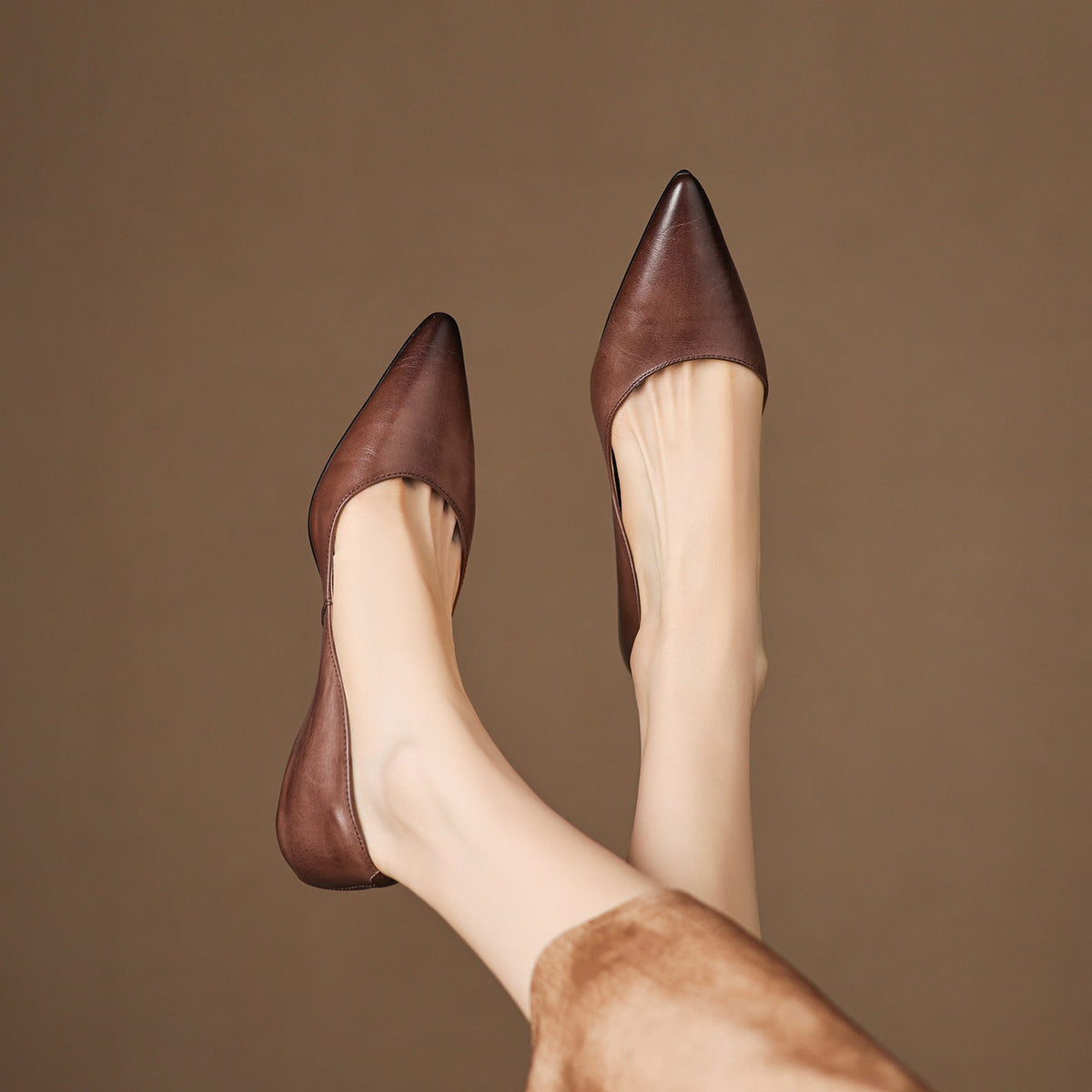 DELAUNAY | Ballerines Pointues en Cuir Marie