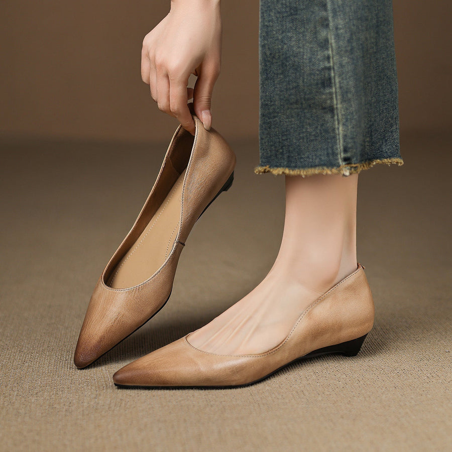 DELAUNAY | Ballerines Pointues en Cuir Marie