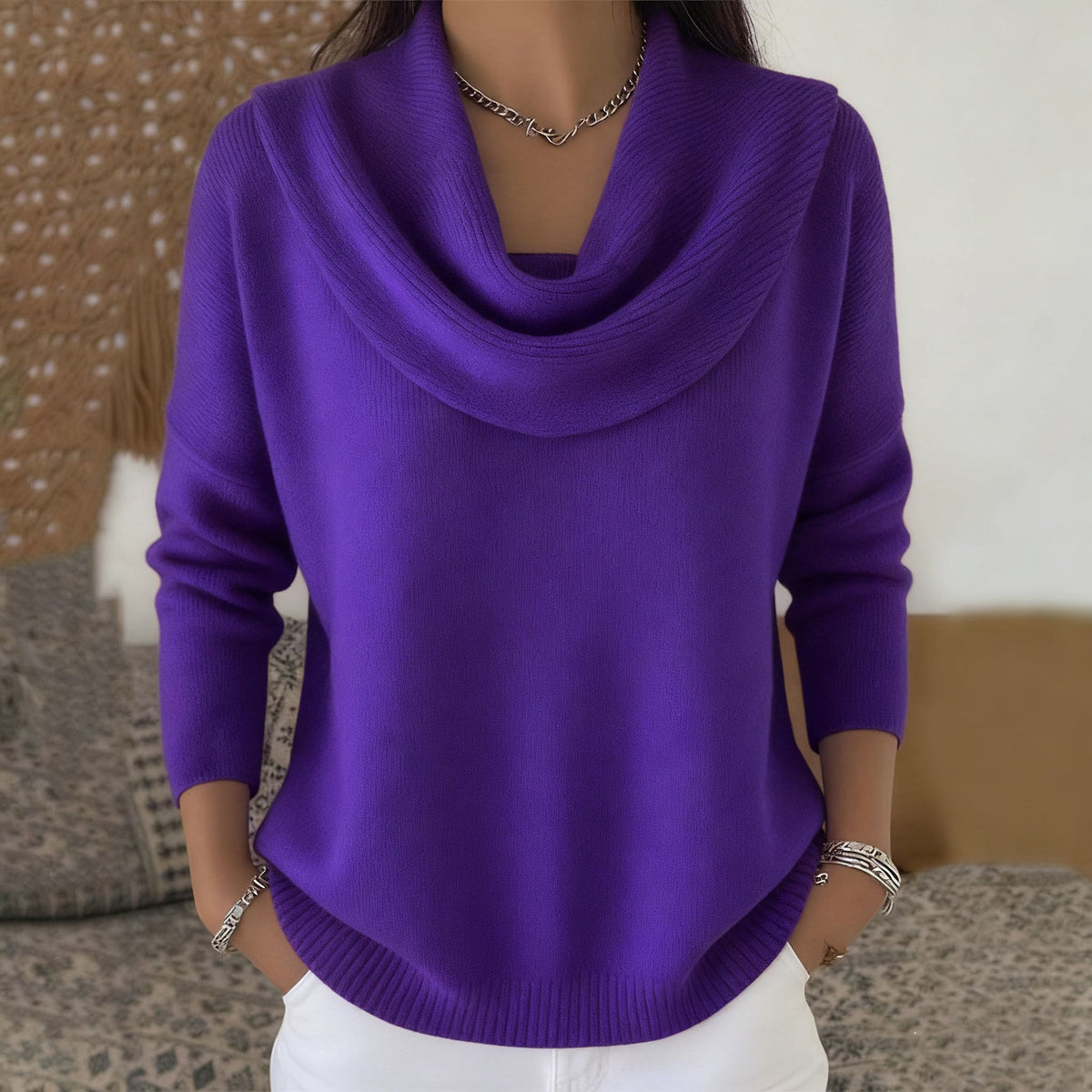 DELAUNAY | Pull Col Bénitier Drapé Christine