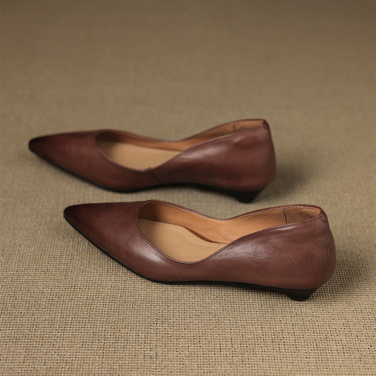 DELAUNAY | Ballerines Pointues en Cuir Marie