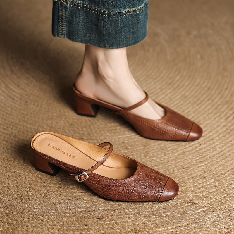 Rielle | Talons en Cuir