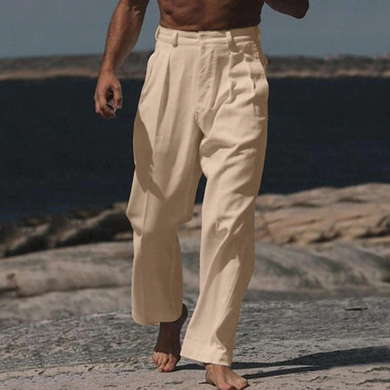 DELAUNAY | Theo Pantalons en Lin à Jambes Larges