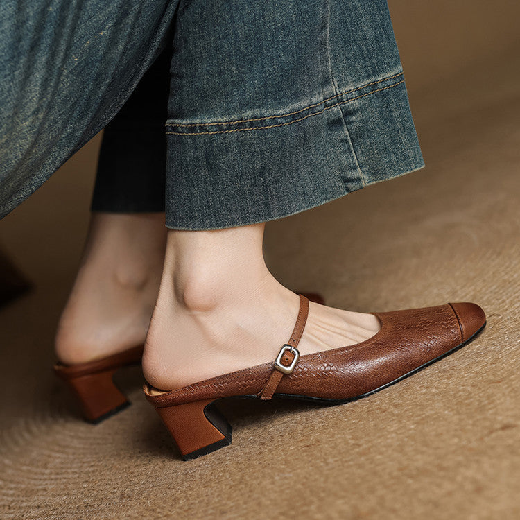 Rielle | Talons en Cuir