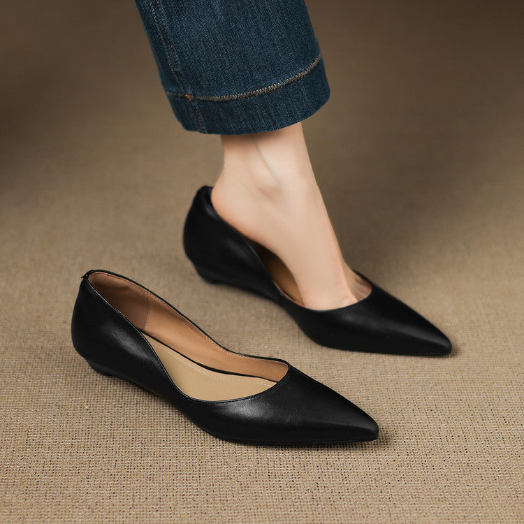 DELAUNAY | Ballerines Pointues en Cuir Marie