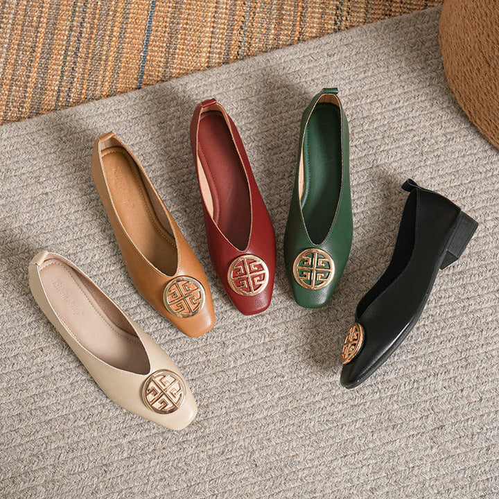 Delaunay | Ballerines Cuir Bout Carré Brigitte
