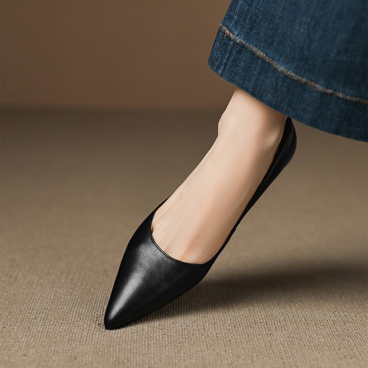 DELAUNAY | Ballerines Pointues en Cuir Marie