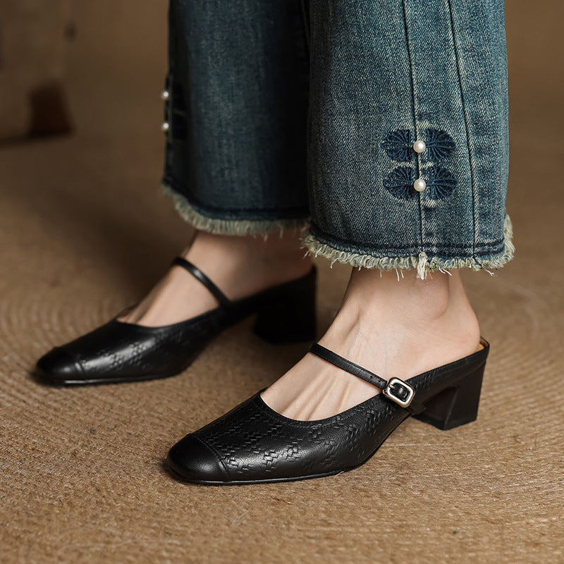 Rielle | Talons en Cuir