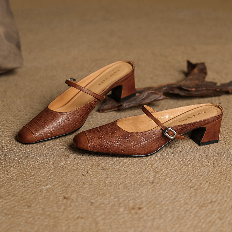 Rielle | Talons en Cuir