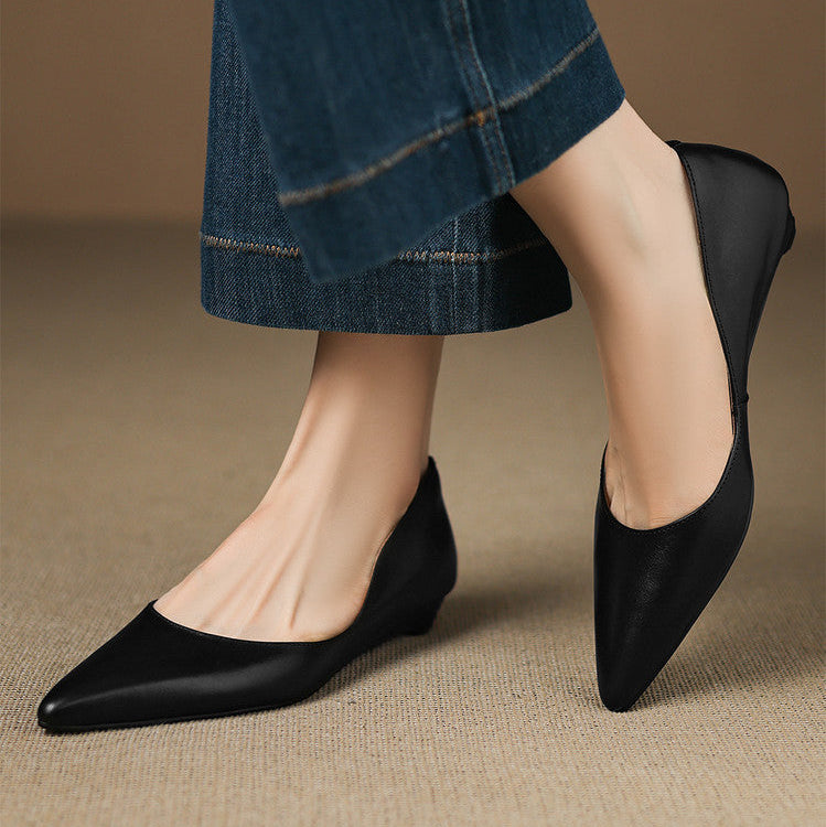 DELAUNAY | Ballerines Pointues en Cuir Marie