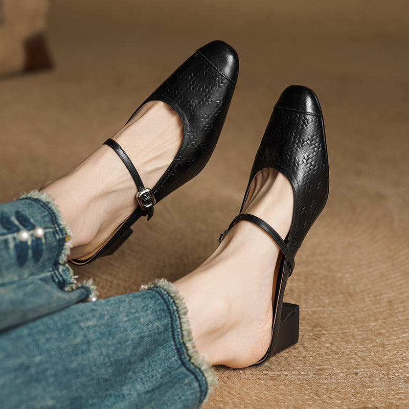 Rielle | Talons en Cuir