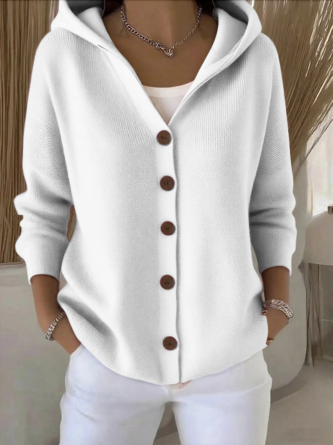 DELAUNAY | Cardigan à Capuche Boutonné Marie
