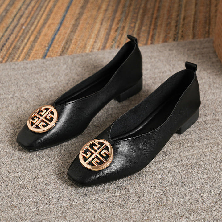 Delaunay | Ballerines Cuir Bout Carré Brigitte