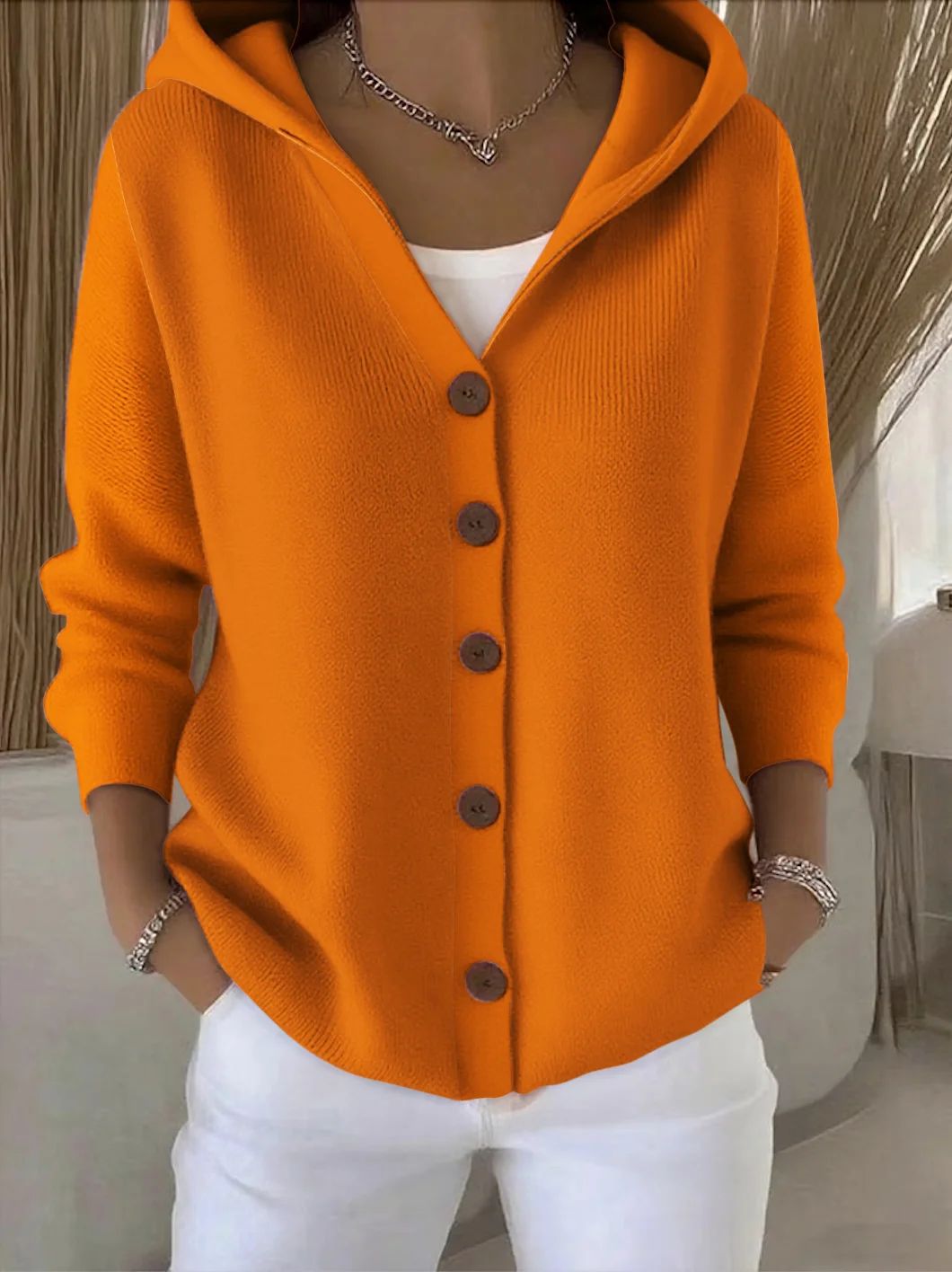Zoé | Cardigan en Maille à Capuche