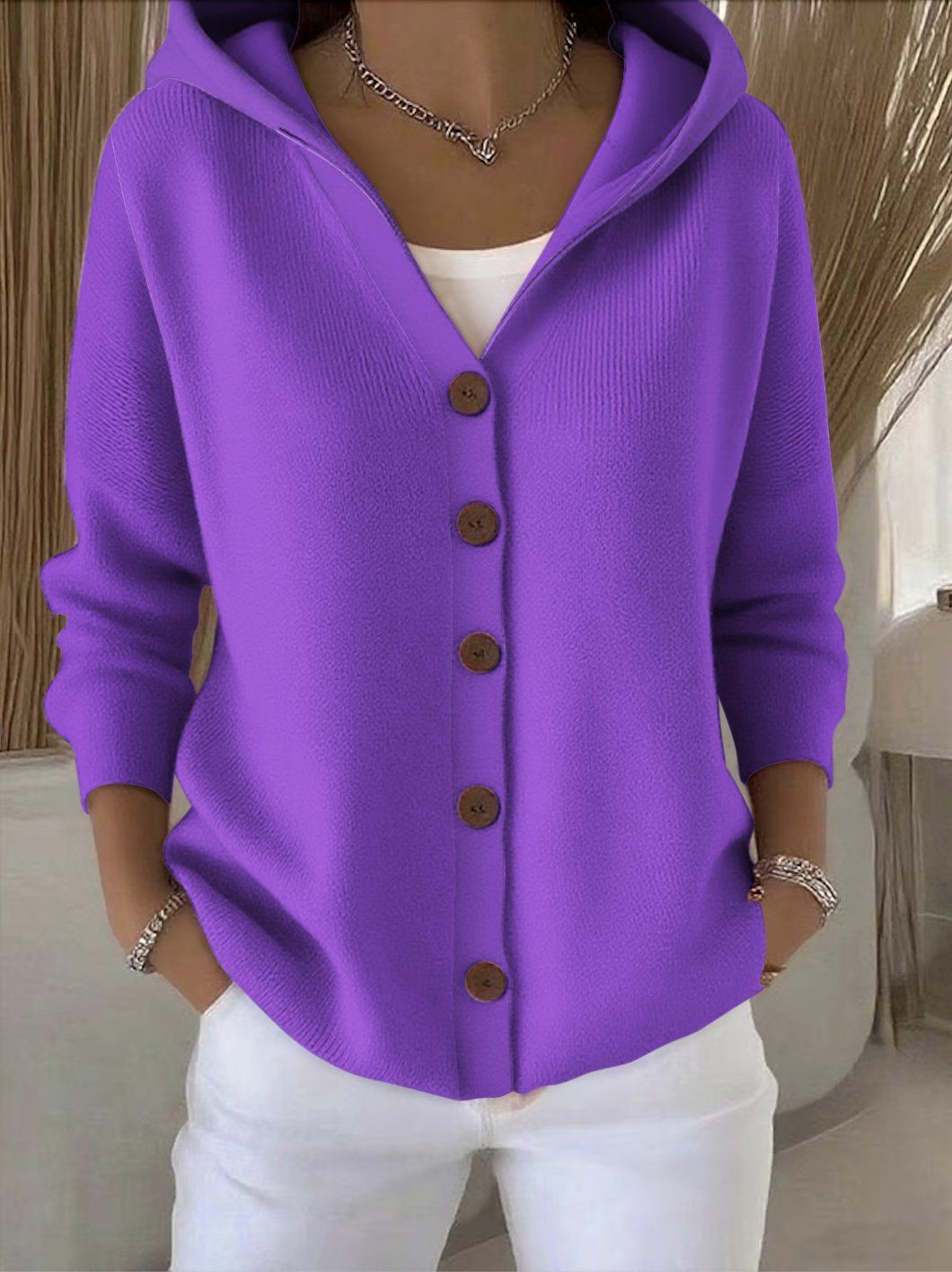 DELAUNAY | Cardigan à Capuche Boutonné Marie