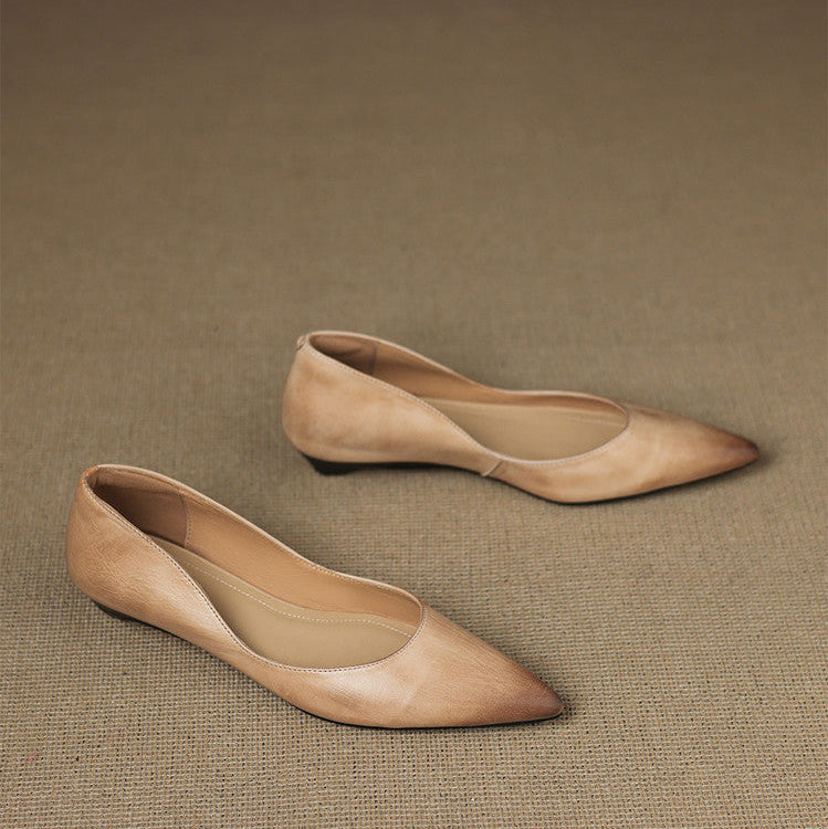 DELAUNAY | Ballerines Pointues en Cuir Marie